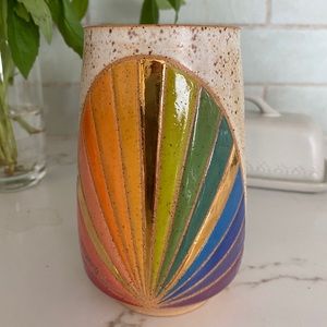 Christine Tenenholtz hand thrown rainbow mug 7/30/23